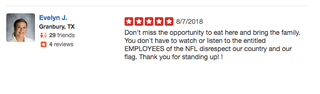 Illustration for article titled Florida restaurant publicly cancels NFL cable package to protest anthem protests